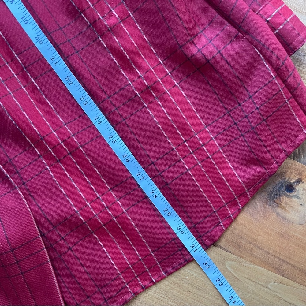 Pendleton Red Checkered Virgin Wool Plaid Button … - image 11